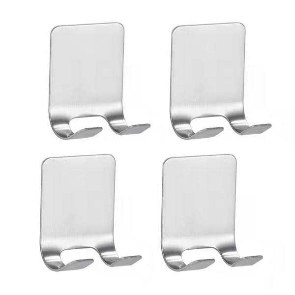 Stainless Steel Shaver Hook Stand Self Adhesive Hanger Silver