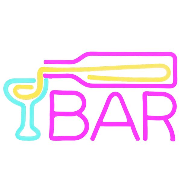 Bar Neon Sign, Dimmable LED Bar Light for Wall Decor,