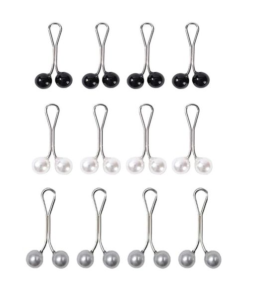 12 Pieces Hijab Pins Muslim Pearl Scarf Clips , Multicolor Headscarf Pearl Pins