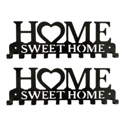 Key Rack Wall Hanging Decorative Letter Key Rack with Hooks for Home Decor
