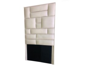 Modern - Cream Leather Headboard Single Size
