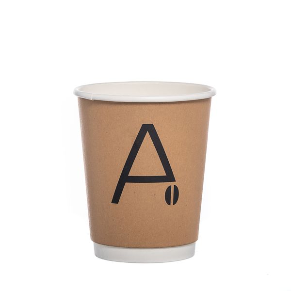 Aquaspresso Brown Paper Coffee Cups 250ml - Box of 1000 Cups