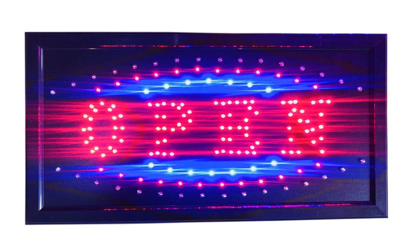 OPEN Sign 3 Colors Flashing LED Display Monitor for Shops, Bars etc