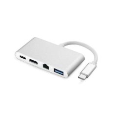 SE-L72 Type C To USB RJ45 HDMI &amp; Type C F 4 in 1 Adapter