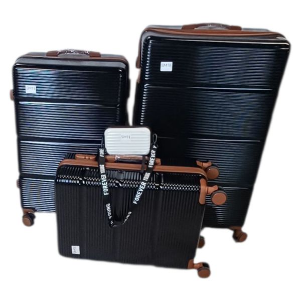 SMTE G4 Black 4 Piece Premium ABS Hardshell Luggage Set