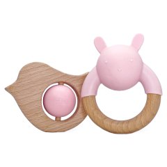 BinkyJo Baby Teether - Cherry Blossom Collection, Sensory Toy