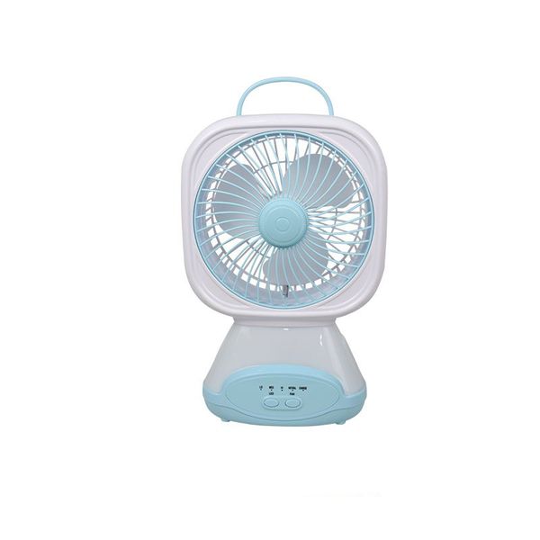 PP Portable 6 inch Rechargeable Fan With Led Light