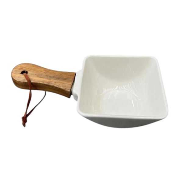 Dessert Tray With Wooden Handle 11cm - 8 Piece
