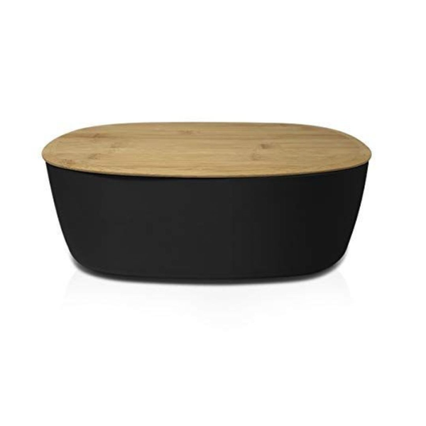 2 in 1 Bread Bin With Bamboo Lid