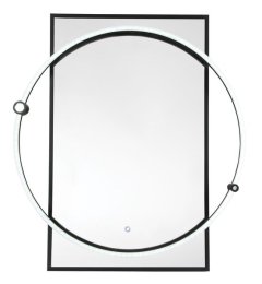 Modern Elegance Rectangular LED Mirror with Adjustable Light Temperature