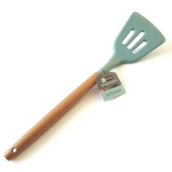 PH Home - Silicone Slotted Turner Blue