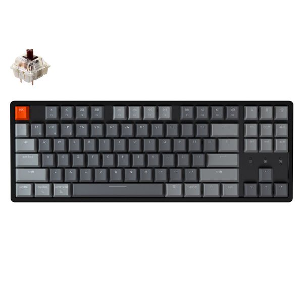 Keychron K8 87 Key Hot-Swappable Gateron Mechanical Keyboard RGB Brown