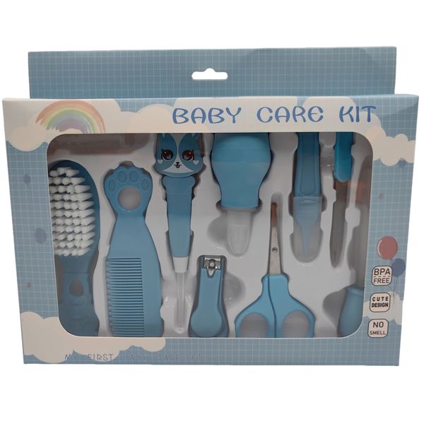 Baby Care Set - Blue Baby Grooming &amp; Care Kit