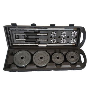 Everlast 50KG Cast Iron Barbell and Dumbbell Set