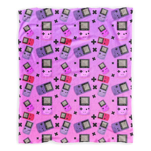 Game Boy Pink Minky Blanket
