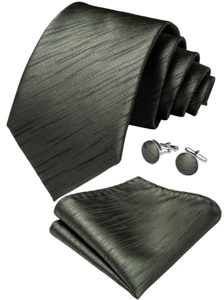 Men's Tie Handkerchief Cufflinks Gift Tie Business Wedding Party Tie Set