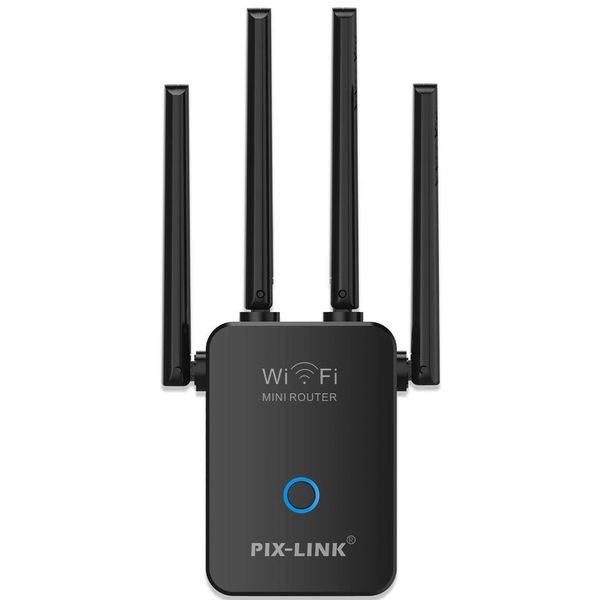PIX-LINK LV-WR32Q N300 Wireless -N Repeater/AP/ Extender Black-B2712