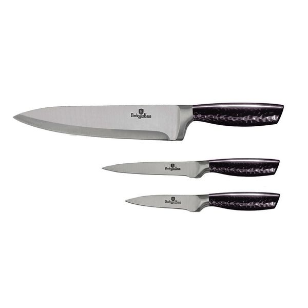 Berlinger Haus 3-Piece Stainless Steel Knife Set - Purple Eclipse