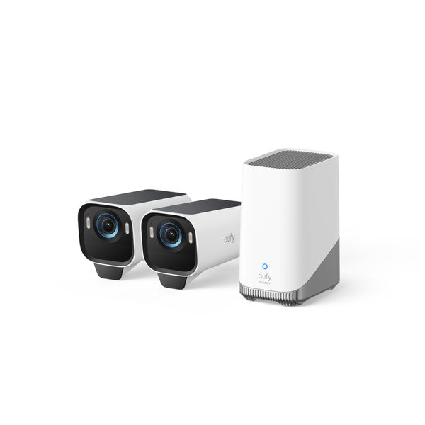 eufy S3 Pro 4K Smart Solar Powered Wireless Outdoor Security Camera (2 Kit)
