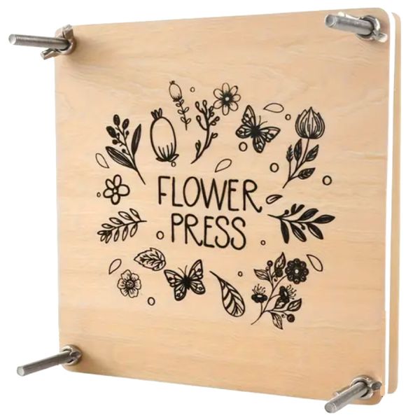 Stationery Reusable Wooden Flower Press For Art &amp; Craft Projects - 18cm