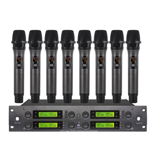 UHF Professional 8 channel wireless mic