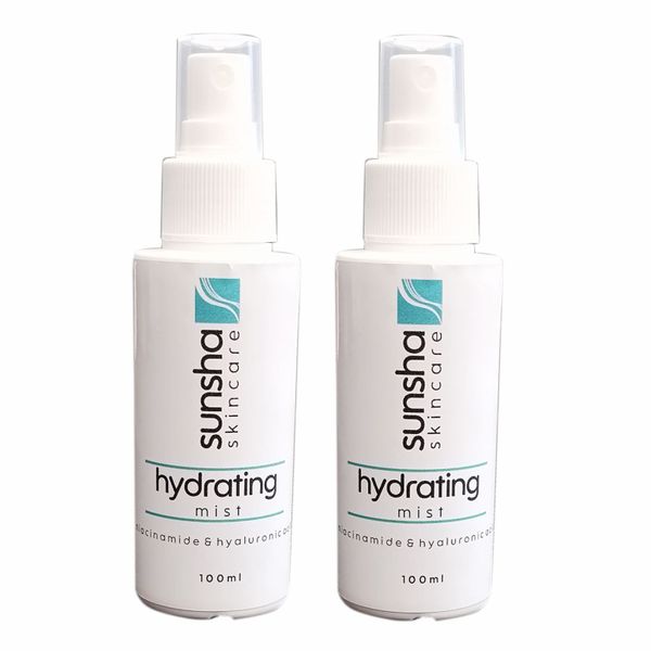 Hydrating Mist Skincare Spray Bundle Set - Niacinamide and Hyaluronic Acid