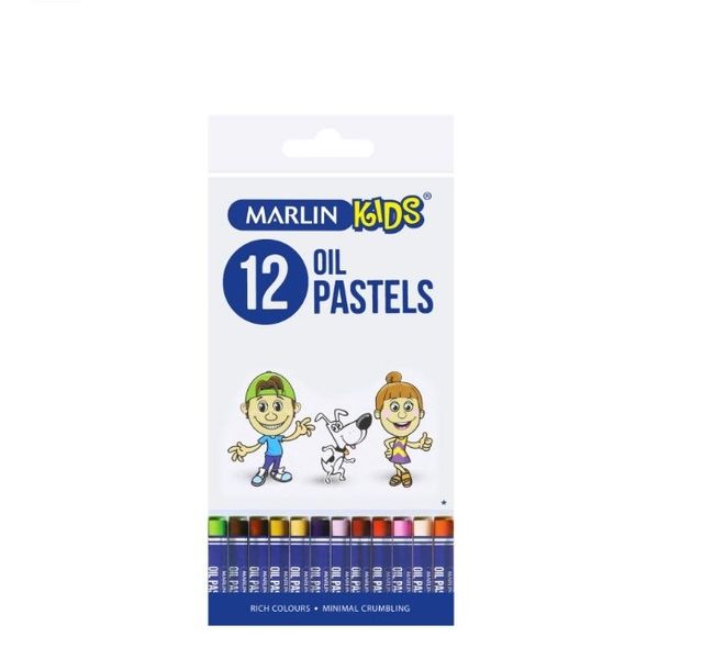 Marlin Kids - 12 Oil Pastels (Pack Of 12)