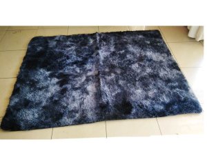 Soft Grey Fluffy Rug