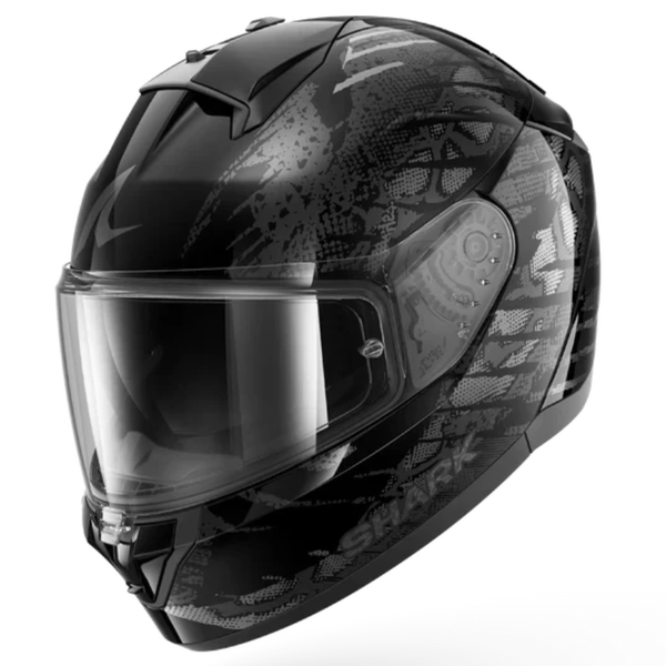 Shark Ridill 2 Reptaia Helmet - KAS Black/Grey/Silver