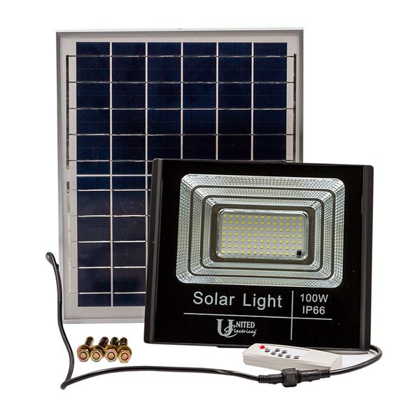 United Floodlight Led Solar 100W