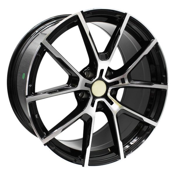 19" Rim - F9746 5/120 Alloy Mag Wheels Gloss Black Machine Face - Set of 4