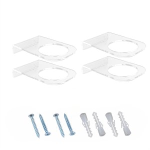 4 Pack Basketball Holder Wall Mount Acrylic Football Display Rack