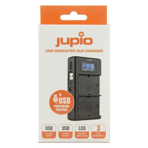 Jupio USB Dedicated Duo Charger LCD for Sony NP-FZ100