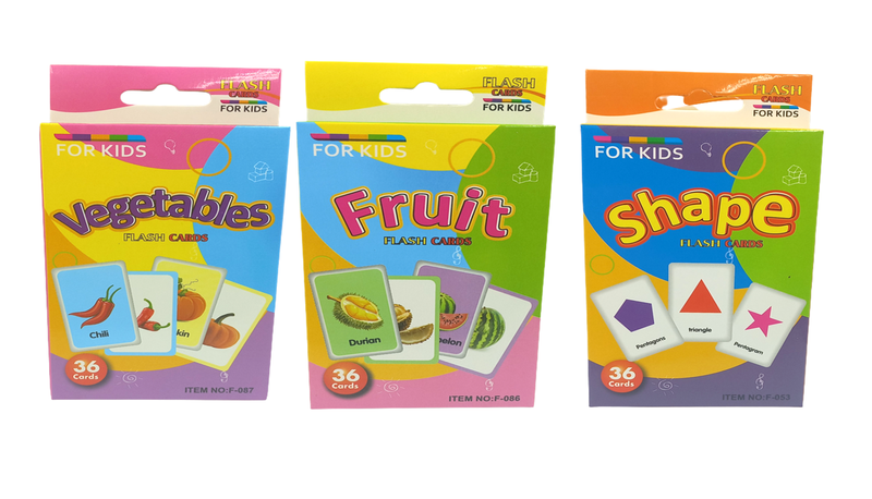 For Kids' Educational Flash Card Super Set - 3 Pack
