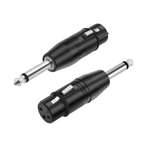 6.35Mm Mono Male To Xlr 3 Pin Female Audio Plug Converter Adapter