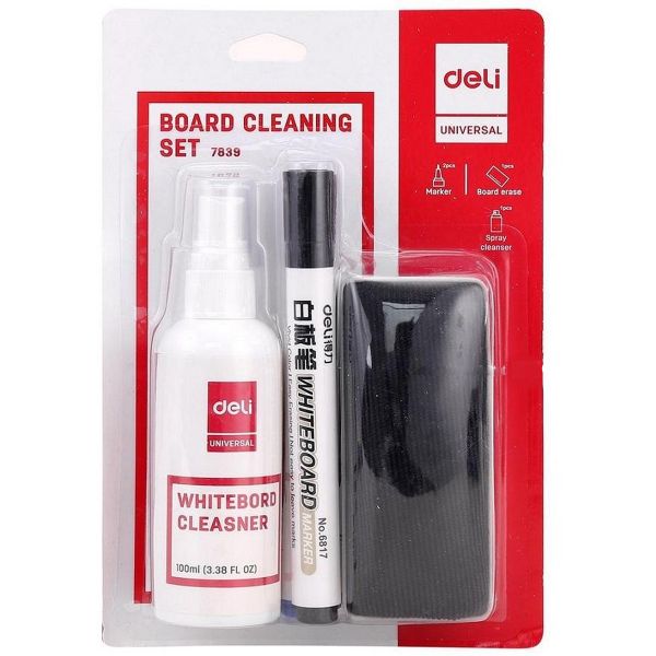 DELI Whiteboard Marker and Cleaning Starter Value Pack