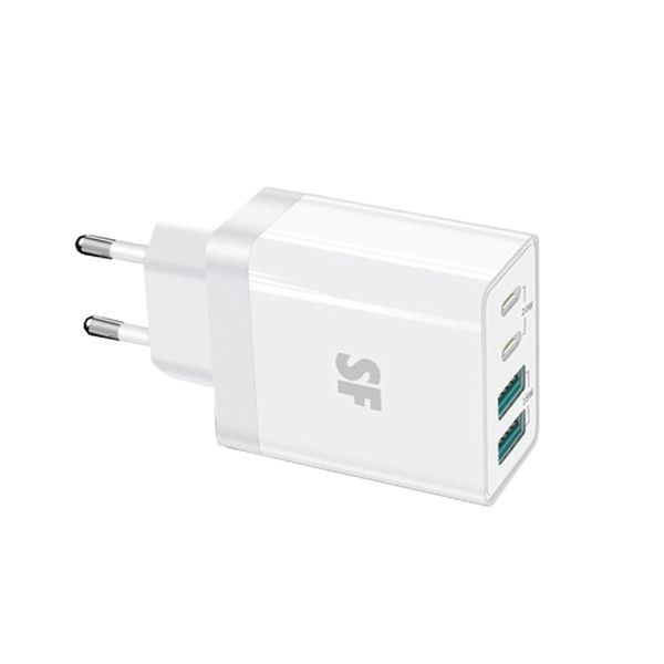 Rapid-Charge Qualcomm 4 Port Wall Charger | 50% Charge in 30min | Supa Fly