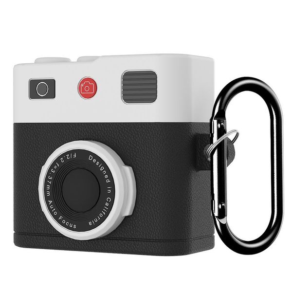 Retro Camera Style Silicone Earbuds Case Compatible with AirPods Pro 3