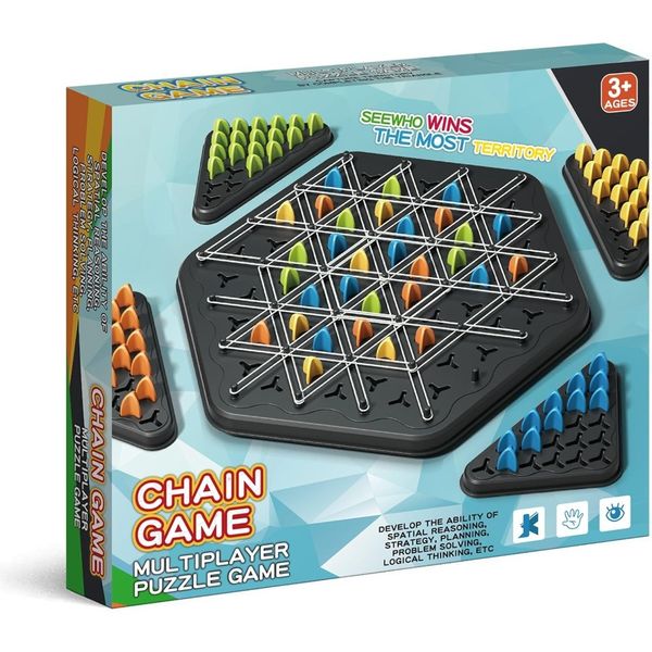 Chain Triangle Chess Game, Geometric Chess Game, Board Games Family Night