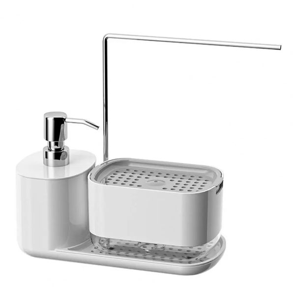 Kitchen Soap Dispenser Set with Tray and Sponge Holder