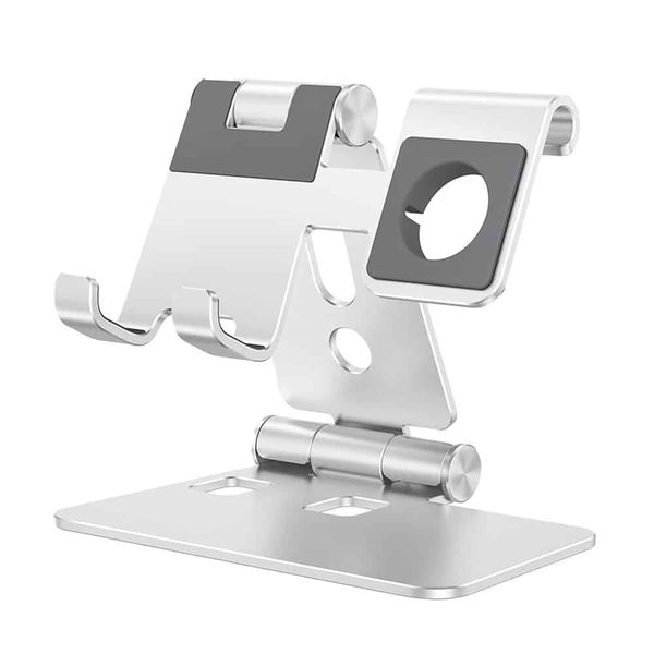 Killer Deals 2-in-1 Aluminium Compatible with Apple iPhone / iWatch Foldable Docking Stand