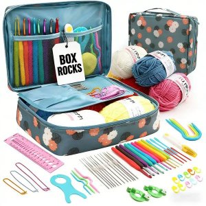 59 Pcs Crochet Kits for Beginners Adults Knitting Starter Kit for Adults