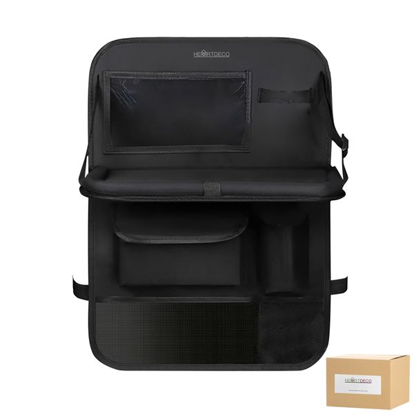 Heartdeco Multi-Function Car Seat Back Organizer with Storage &amp; Tray