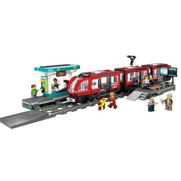 LEGO 60423 City Downtown Streetcar and Station Toy Set - Parallel Import