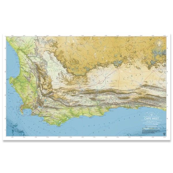 Cape West poster map (89x57cm), 2025 Edition