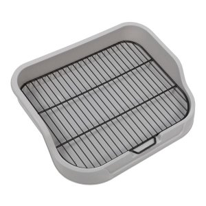 Dog Toilet Tray With Removable Mesh &amp; Grid 66cm - Grey