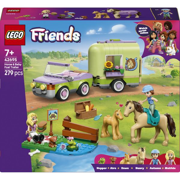 LEGO® Friends Horse &amp; Baby Foal Trailer Toy Set 42695