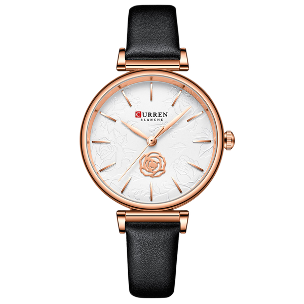Women's Waterproof Quartz Watch - Small Dial &amp; Leather Strap