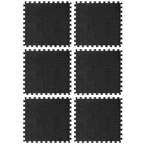 Sport Interlocking Puzzle Exercise Floor Protect Mat - Set Of 6 - 30cm