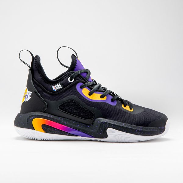 Tarmak Kids Basketball Shoes SE900 Mini Me - NBA Los Angeles Lakers - Black